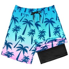 Boys Swim Trunks Boxer Liner Quick Dry Toddler Beach Bathing Suit Shorts