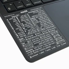 Mac Keyboard Shortcuts Sticker Decal for Quick Learning All Models Compatible