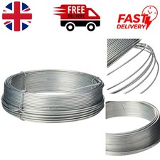 Galvanised Garden Wire 97.5ft - 14 Gauge for Trellis Support in Grey