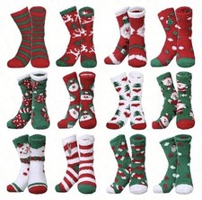 6 Pairs Christmas Printed Socks, Women's Long And Short Socks Random Styles