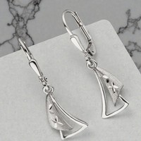 OhrhäNger 925 Sterling Silber Teil Matt Ohrringe Silberohrringe