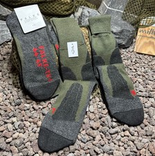 3 Paar Falke TK1 Adventure Herren Merino Trekking Socken 44-45 Mil. Neu #3427
