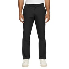 NEW Banana Republic Men's 36x29 Flat Front Pants Slim Fit Black Polyester P0443