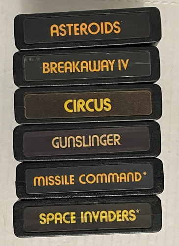 Atari 2600 Asteroid Breakaway Circus Gunslinger Missile Invaders Sears/Telegames