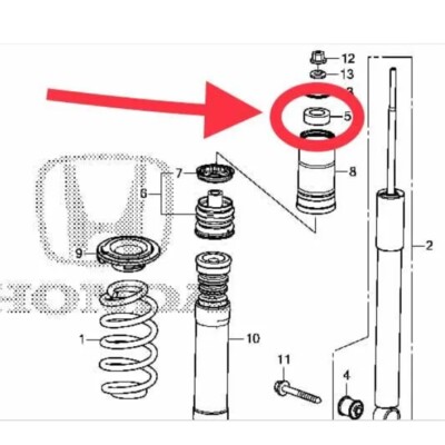 Honda Jazz Fit GK 2014-2021 Rear Mounting Damper 52670-T5A-J02