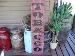 Tobacco Primitive Tobacco (Rustic) Wood Sign