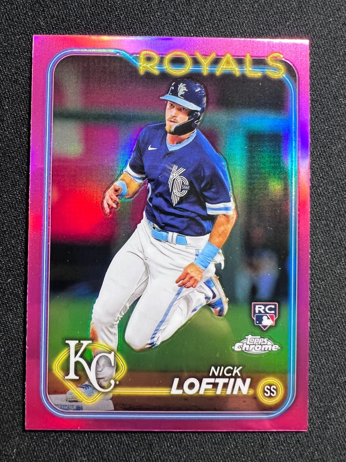 2024 Topps Chrome Pink Refractor #183 Nick Loftin Kansas City Royals