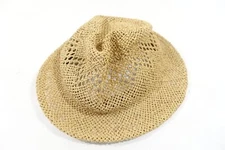 LEVIS BEIGE SMALL MEDIUM S/M PAPER WOVEN FEDORA HAT DEFECT