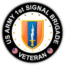 US Army 2nd Signal Brigade Veteran Bumper Sticker Military Vinyl Decal 5"