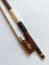 1 PC Carbon Fiber Violin bow full size snake wood frog with carved flower