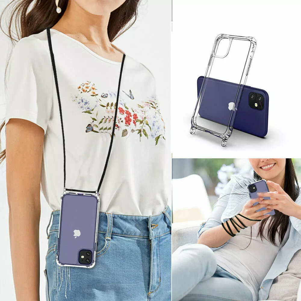 Crossbody clear phone case hot sale