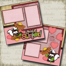 LITTLE STINKER - 2 Premade Scrapbook Pages - EZ Layout 984