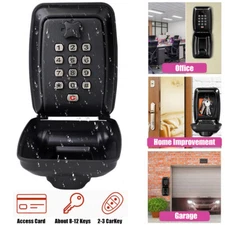 Password Key Lock Box Waterproof 12-Digit Combination Key Safe Metal Key Storage