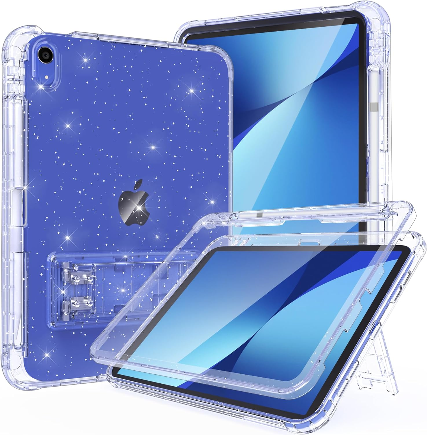 Ipad 10Th Generation Case with Screen Protector, Pencil Holder & Kickstand - Sli-image