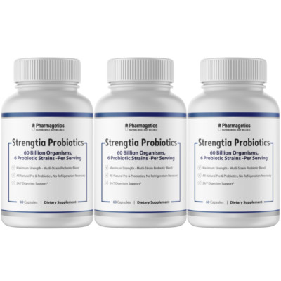 Strengtia Probiotics - Mutli-Strain Probiotic Blend Maximum Strength,  60 caps