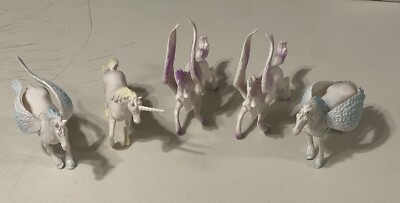 Greenbrier Pegasus (4) Plus 1 Unicorn- Lot Of 5 Figurines