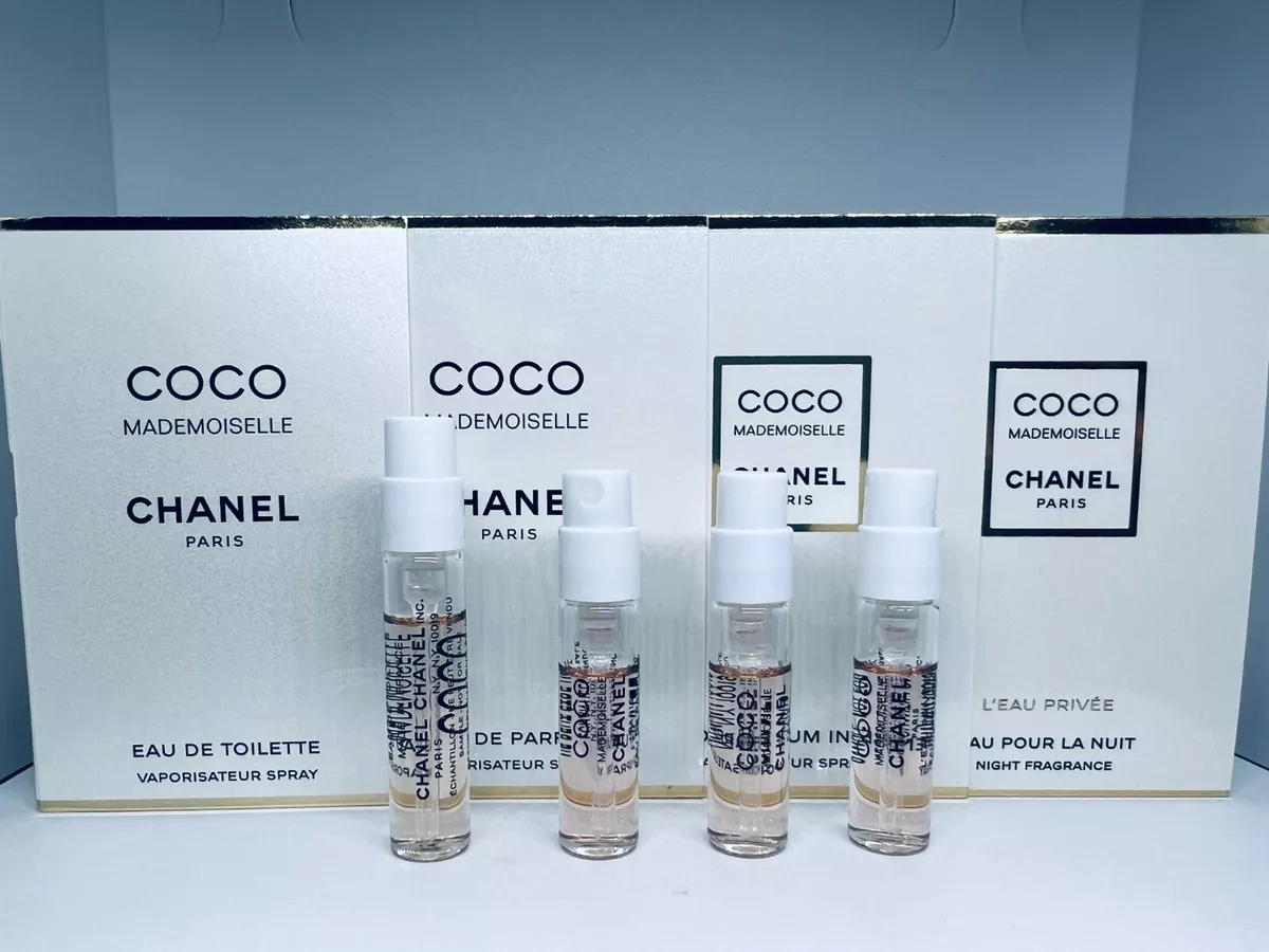 Coco Chanel Mademoiselle Collection For Women Sample Spray 4Pc Set