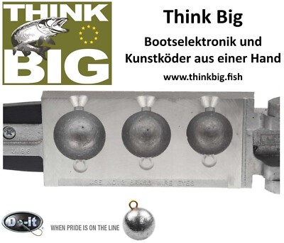  Do-it Molds Gussform 3186 für 3 Kugelbleie mit Öse, 112 gr, 140 gr & 168 gr  