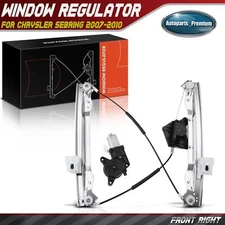 Power Window Regulator w/2 Pins Motor for Chrysler Sebring 2007-2010 Front Right