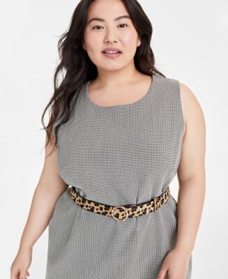 double weave sheath mini dress Double Weave A-Line Mini Dress