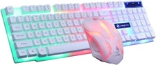 Delarsy Colorful Led Illuminated Backlit USB Wired Pc Rainbow Gaming Keyboard 
