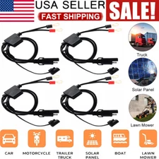 4PCS Battery Charger Terminal Ring Connector Cable Harness 12V-24V SAE Adapter