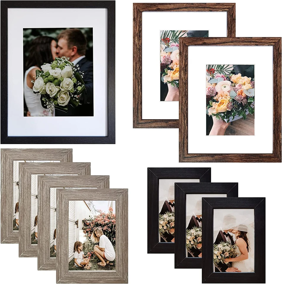Set of 10 Assorted Picture Frames Collage Wall Decor  - Gallery Wall Frames Set - Image 3 of 4
