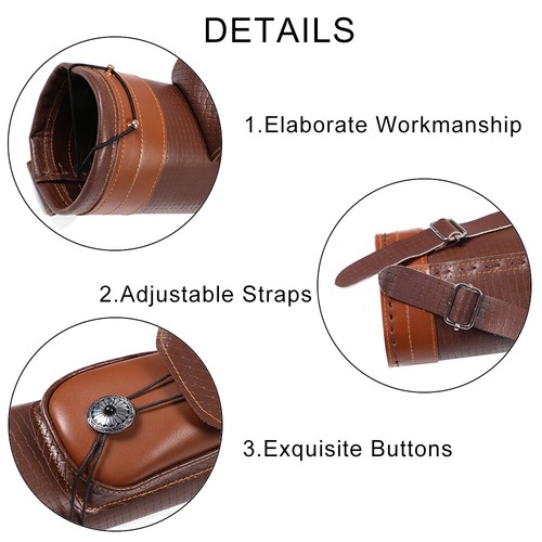 TopArchery Cuero Flechas Carcaj Tradicional Hombro Grande Bolsa Flechas Soporte - Imagen 3 de 12