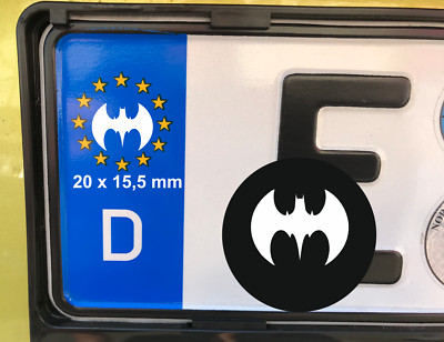 4x Nummernschild Aufkleber Batman 1 Fledermaus Sticker EU Plakette Kennzeichen