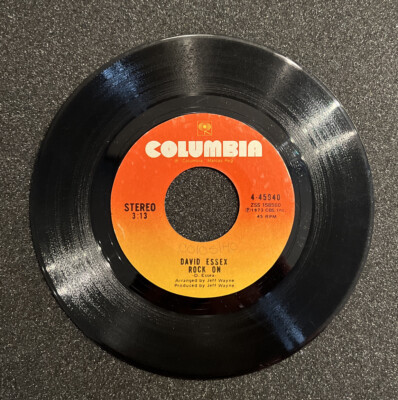 45 rpm Vintage 7” Vinyl Single Hit Record David Essex Rock On | eBay