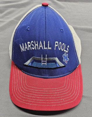 Marshall Pools Trucker Cap Richardson Style 112 One Size Snapback Red-White-Blue