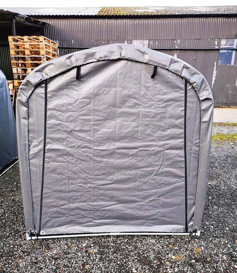 DOKKOME Fahrradzelt Garage | Wasserdicht & UV-beständig | 195x80x163cm | Mit Tragetasche & Erdspießen