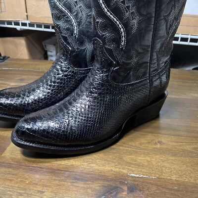 J.B. Dillon Reserve High Noon Natural Python Cowboy Boots Black Men\'s 11 EE NWT Men main image 4