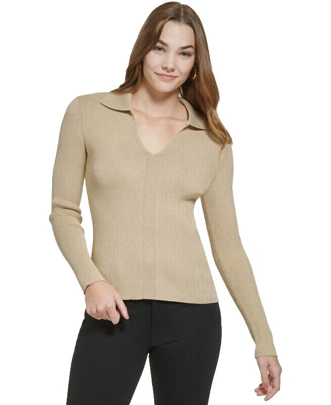 Suéteres para mujer marrón Calvin Klein