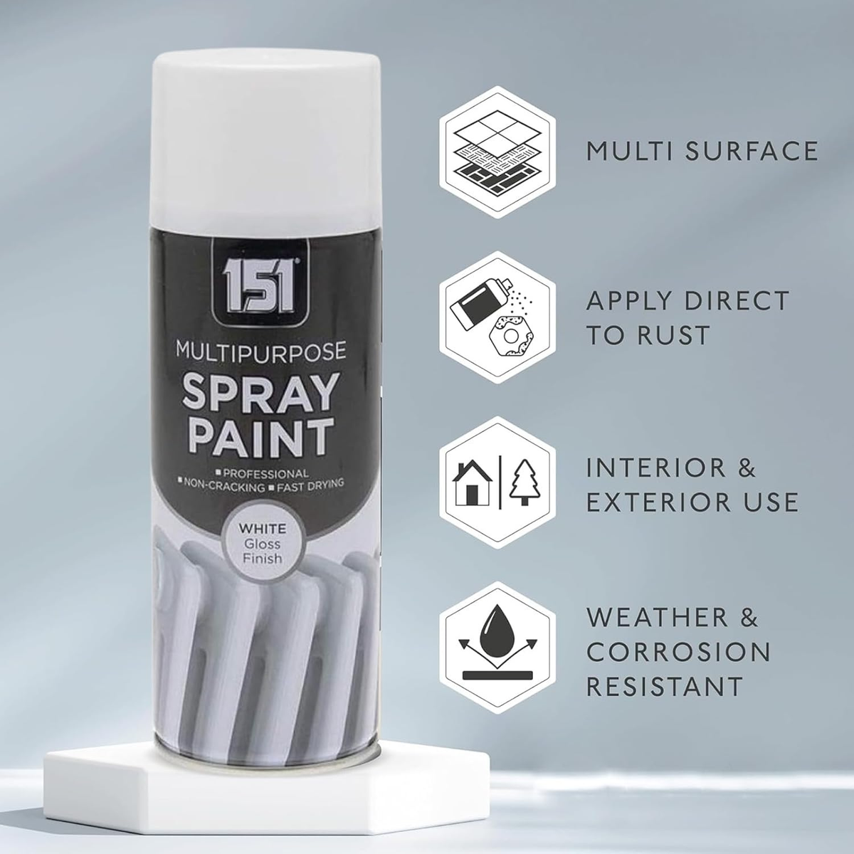 Home Depot Spray Paint White White Gloss Spray Paint – 2 Cans, 400ml ...