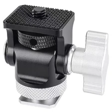 Field Monitor Mount Holder with Cold Shoe Swivel and Tilt Adjustable 1/4" Scr...