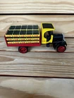 Vintage Coca-Cola die-cast metal model truck bank Yellow Ken worth