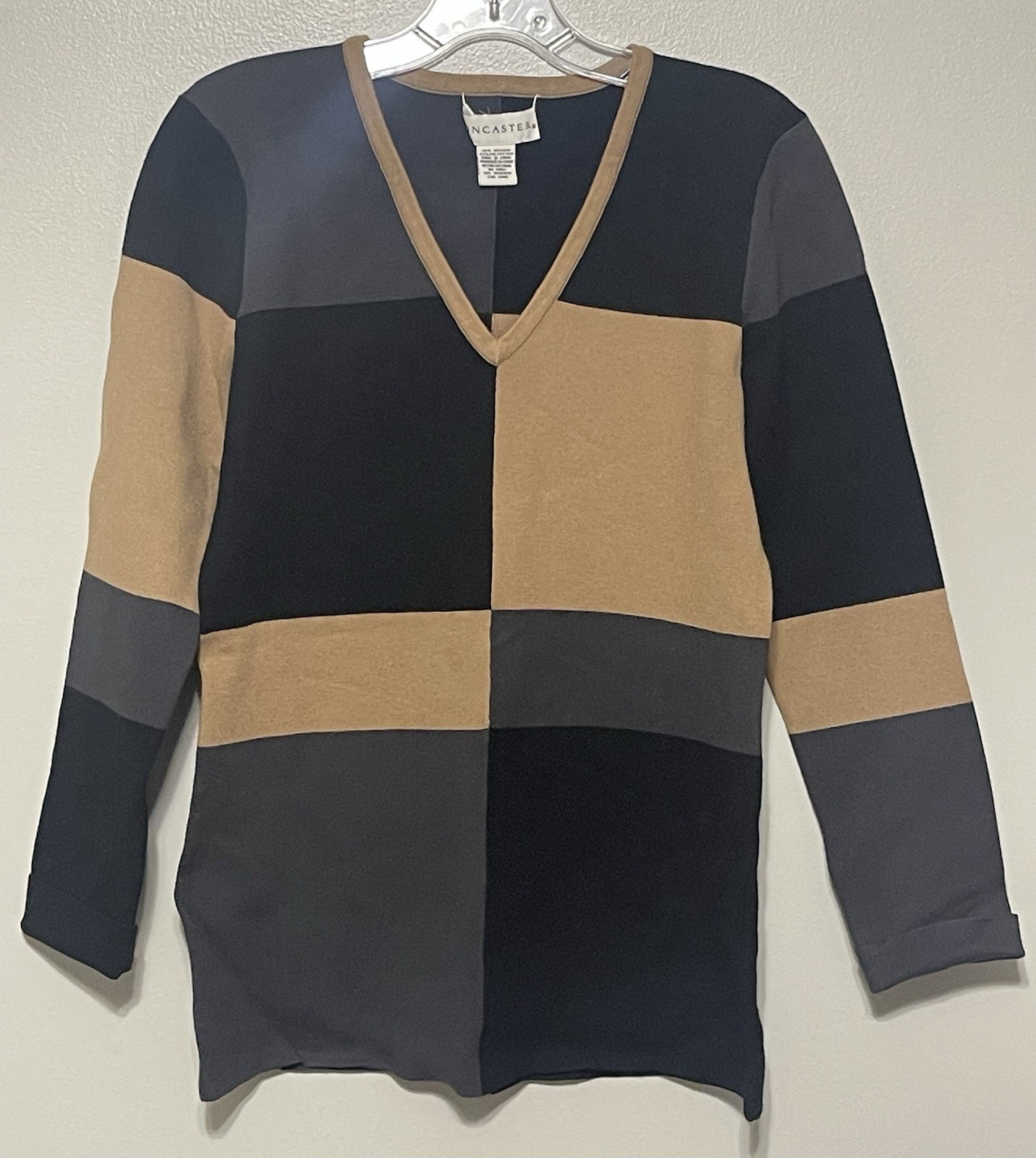 DONCASTERWomen’s Patchwork Neutral Colorblock Swe… - image 2