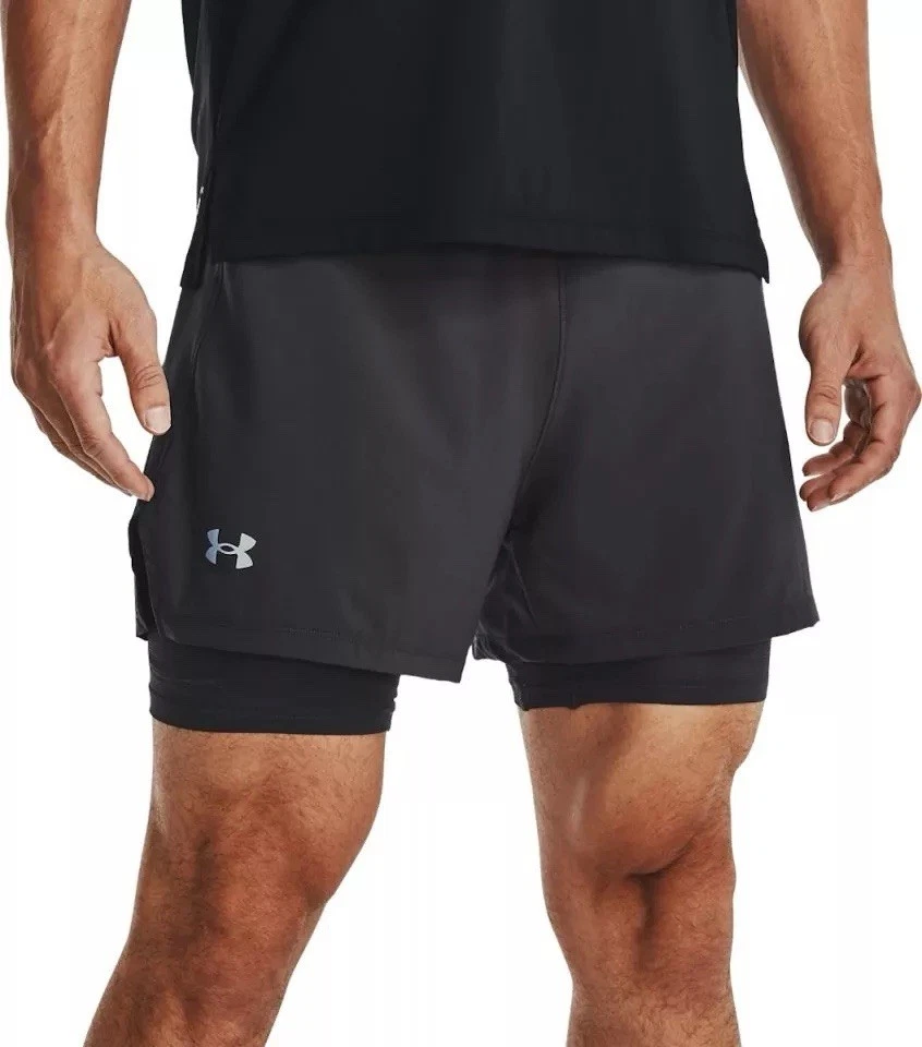 Men’s Under Armour Iso-Chill Run 2N1 2 in 1 Shorts~Black~2XL~NWT~$50