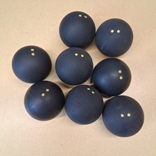 8 Pieces Double Yellow Dot Squash Balls Pro Rubber Training Practice Pre-owned