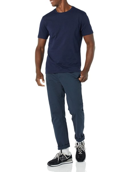 Herren T-Shirt Kurzarm Rundhals Marineblau L 2Er-Pack Amazon Essentials-image