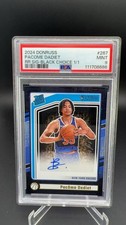 2024 Panini Donruss Pacome Dadiet RC Auto Black Choice 1/1 Knicks PSA9 #19271 MC