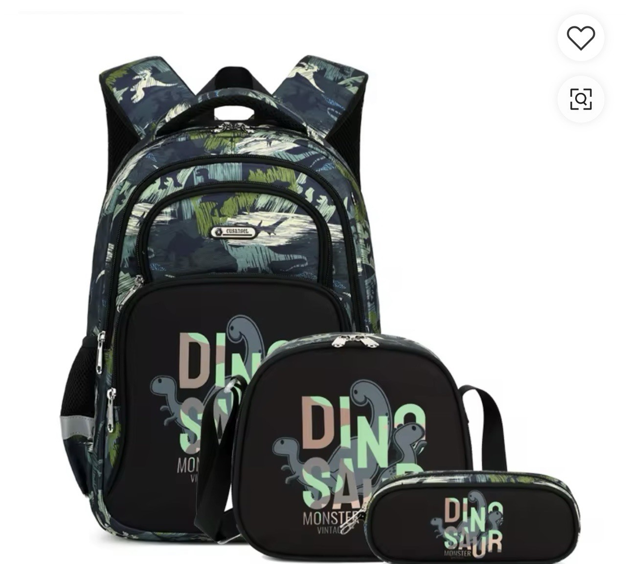 3pc Set&ndash;school Bag With Lunchbox & Pencil Case, Boys Girl