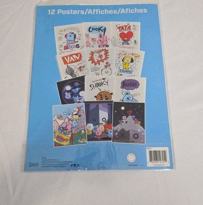 BT21 Fan Wall Art 12 TEAR OUT POSTERS BOOKLET 11×8.5'' New BTS & LINE FRIENDS