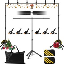 10x8.5ft Photo Backdrop Stand Kit 3-in-1 T-Shape Heavy Duty for Photography