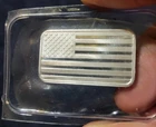 SilverTowne American Flag Half Ounce .999 Silver Bar. Sealed.