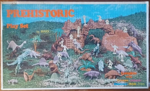 Marx 1971 Prehistoric Play Set 3398 Complete W/ Bags Booklet Instructions Clips