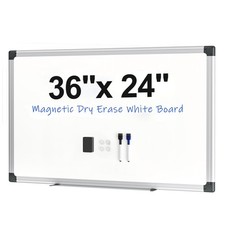 Magnetic White Board 36" x 24" for Wall, Dry Erase Board for Home Office, Sch...