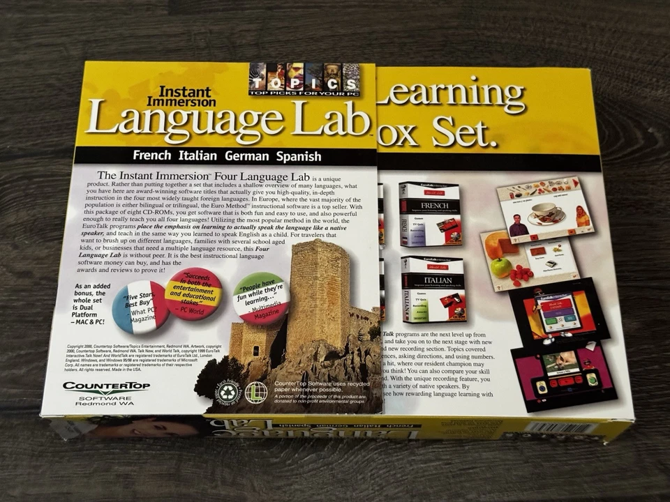 Instant Immersion Language Lab 8 CD Set PC/Mac French Italian German Spanish EXC - Image 2 of 4