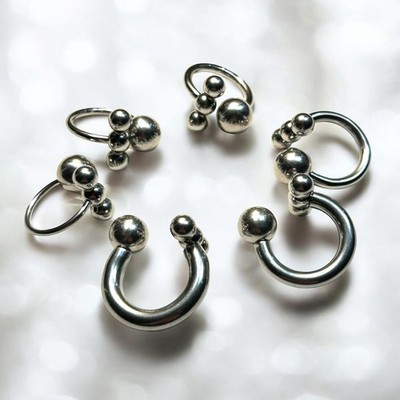 Prince Albert Surgical 14g 12g 10g 8g 6g 4g 5/8'' T-Bar Slave Ring PA Horseshoe
